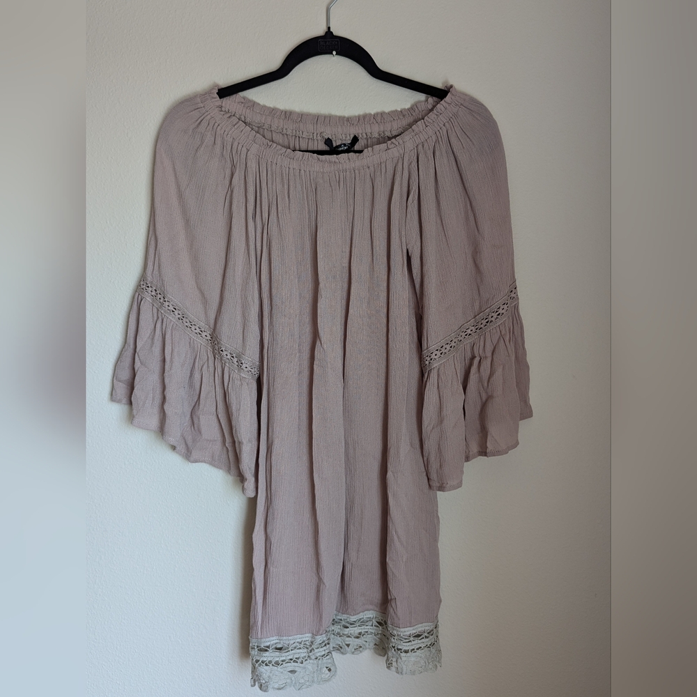 NWT Taupe Papaya Boho Dress Size S